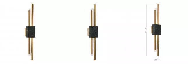 SL6116.361.02 Бра ST-Luce Латунь/Латунь, Зеленый LED 2*3W 3000K SL6116.361.02 Бра ST-Luce Латунь/Латунь, Зеленый LED 2*3W 3000K