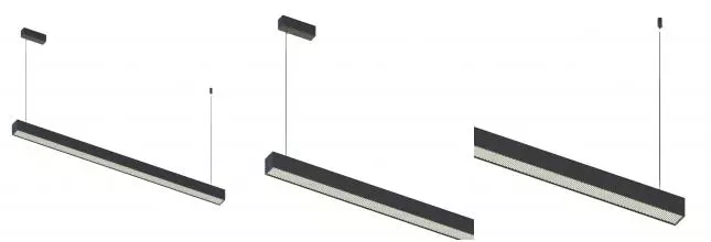 ST612.443.32 Светильник подвесной Черный LED 1*35W 4000K 962Lm Ra>80 120°IP20 L1120xW50xH60 180-220V