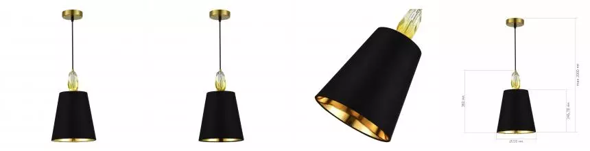 SL1759.303.01 Подвес ST-Luce Латунь/Черный E27 1*40W