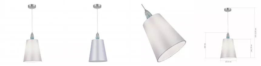 SL1759.103.01 Подвес ST-Luce Хром, Голубой/Белый E27 1*40W