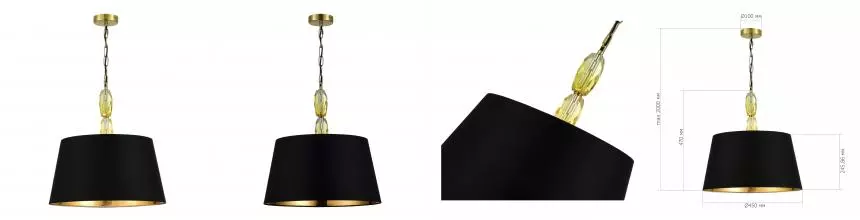 SL1759.303.03 Светильник подвесной ST-Luce Латунь/Черный E27 3*40W