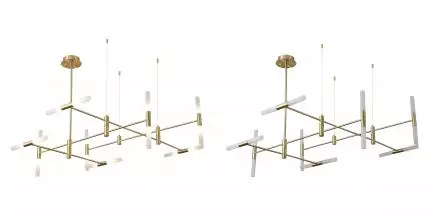 SL1216.203.16 Светильник подвесной ST-Luce Матово золотистый/Белый G9 16*5W 4000K