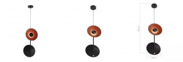 SL3003.403.03 Светильник подвесной ST-Luce Черный/Оранжевый, Черный LED 3*2W 3000K