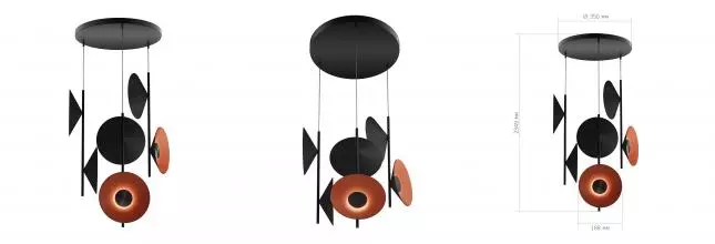 SL3003.403.09 Светильник подвесной ST-Luce Черный/Оранжевый, Черный LED 9*2W 3000K