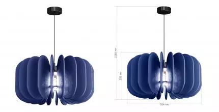 SL3004.403.01 Светильник подвесной ST-Luce Черный/Синий E27 1*60W
