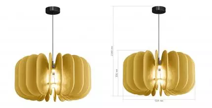 SL3004.413.01 Светильник подвесной ST-Luce Черный/Желтый E27 1*60W
