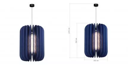 SL3004.433.01 Светильник подвесной ST-Luce Черный/Синий E27 1*60W