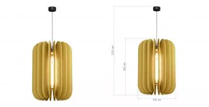 SL3004.443.01 Светильник подвесной ST-Luce Черный/Желтый E27 1*60W