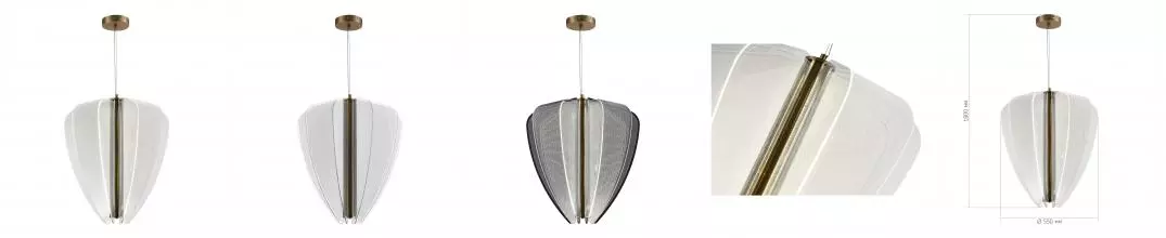 SL6509.213.01 Светильник подвесной ST-Luce Золотистый/Прозрачный LED 1*75W 4000K