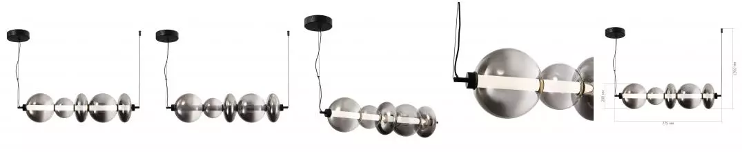 SL6119.413.40 Светильник подвесной ST-Luce Черный/Дымчато-Серый LED 1*40W 3000K