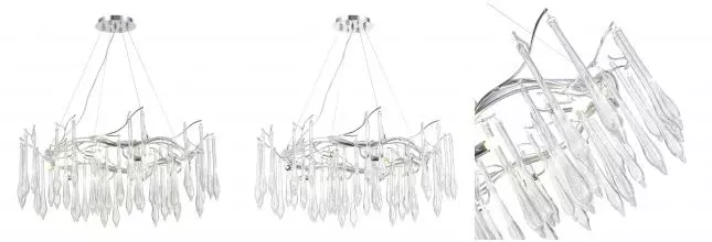 SL1660.103.10 Светильник подвесной ST-Luce Хром/Хром, Прозрачный G9 10*5W 4000K · Teardrops, St Luce, SL1660.103.10