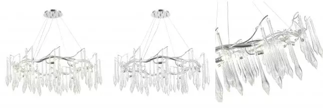 SL1660.103.12 Светильник подвесной ST-Luce Хром/Хром, Прозрачный G9 12*5W 4000K · Teardrops, St Luce, SL1660.103.12