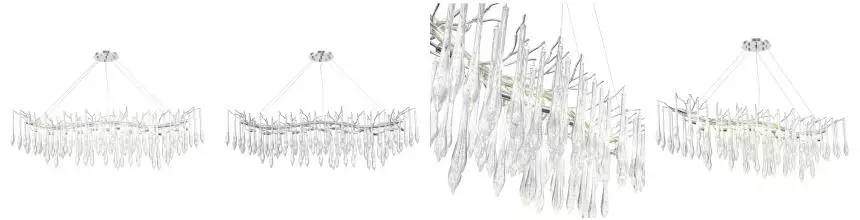 SL1660.113.12 Светильник подвесной ST-Luce Хром/Хром, Прозрачный G9 12*5W 4000K · Teardrops, St Luce, SL1660.113.12