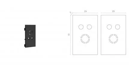 ST068.409.13 Торцевая заглушка SKYFLAT (2 шт) ST-Luce Черный