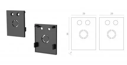 ST069.409.12 Торцевая заглушка SKYFLAT (2 шт) ST-Luce Черный