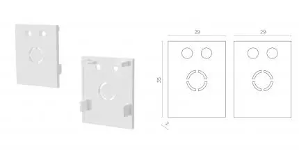 ST069.509.12 Торцевая заглушка SKYFLAT (2 шт) ST-Luce Белый ST069.509.12 Торцевая заглушка SKYFLAT (2 шт) ST-Luce Белый