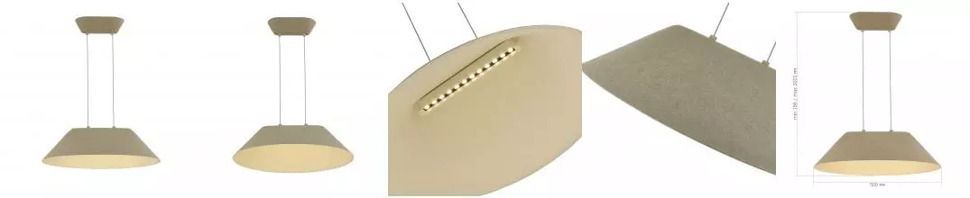 SL3001.713.01 Светильник подвесной ST-Luce Бежевый,Белый/Бежевый,Белый LED 1*12W