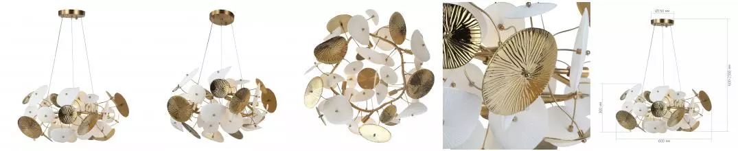 SL1518.303.06 Светильник подвесной ST-Luce Латунь/Белый G9 6*5W 4000K