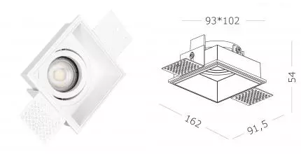 ST262.518.01 Светильник встр. Белый GU10 1*50W IP20 L91,5xW91,5xH5,2 220V Без ламп · без серии, St Luce, ST262.518.01 ST262.518.01 Светильник встр. Белый GU10 1*50W IP20 L91,5xW91,5xH5,2 220V Без ламп · без серии, St Luce, ST262.518.01