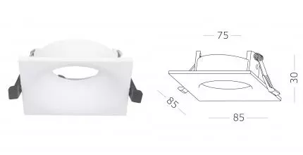 ST263.518.01 Светильник встр.Белый GU10 1*50W IP20 L85xW85xH30 220V Без ламп,Патрон приобретается отдельно · без серии, St Luce, ST263.518.01 ST263.518.01 Светильник встр.Белый GU10 1*50W IP20 L85xW85xH30 220V Без ламп,Патрон приобретается отдельно · без серии, St Luce, ST263.518.01