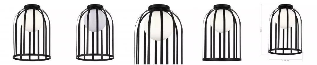 SL6129.402.01 Светильник потолочный ST-Luce Черный/Белый E27 1*60W