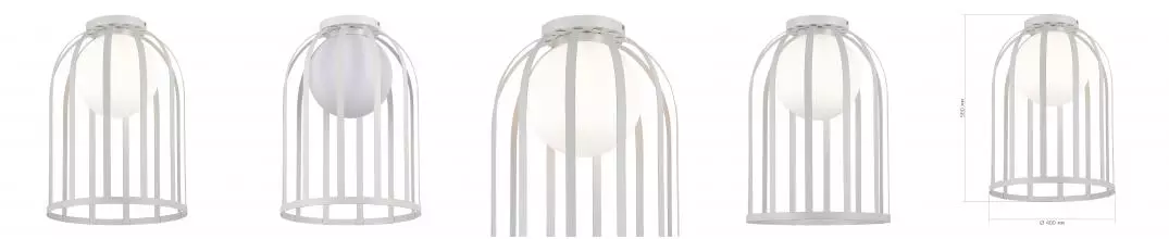 SL6129.502.01 Светильник потолочный ST-Luce Белый/Белый E27 1*60W