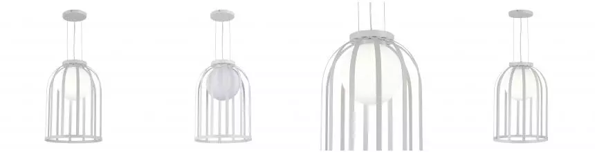 SL6129.503.01 Светильник подвесной ST-Luce Белый/Белый E27 1*60W