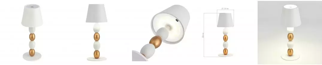 SL1011.514.01 Прикроватная лампа ST-Luce Белый, Золотистый/Белый LED 1*3W 3000-6000K