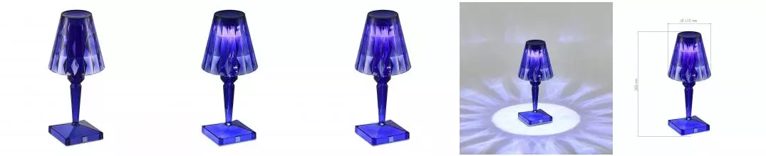 SL1010.714.01 Прикроватная лампа ST-Luce Синий/Синий LED 1*2W 3000K - 6000K