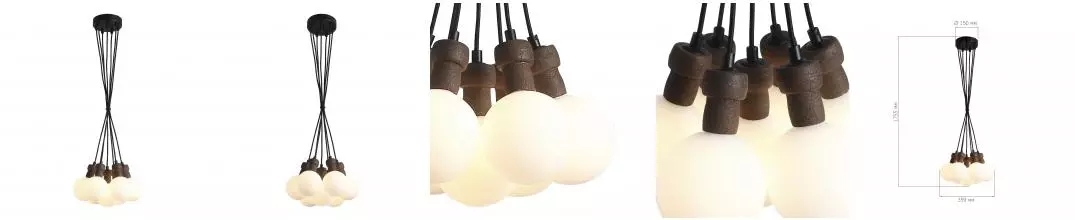 SL6226.403.07 Светильник подвесной ST-Luce Черный/Белый G9 7*5W 4000K