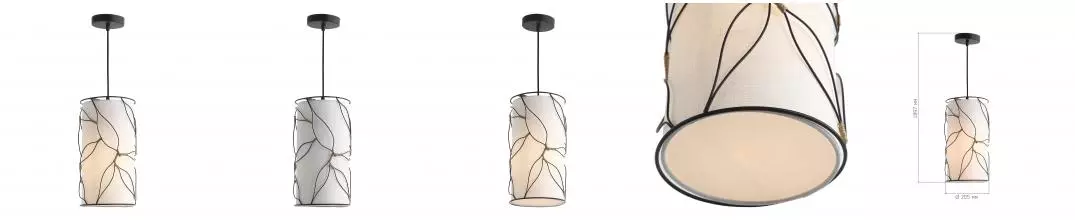 SL6228.403.01 Светильник подвесной ST-Luce Черный/Бежевый E27 1*60W