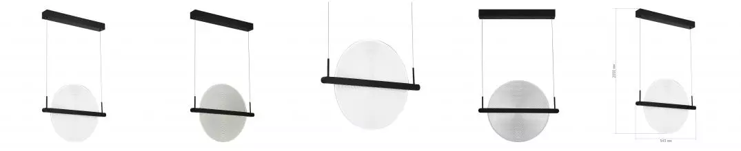 SL6233.403.15 Светильник подвесной ST-Luce Черный/Прозрачный LED 1*15W 4000K