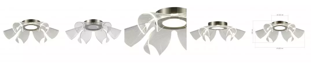 SL6235.102.20 Светильник потолочный ST-Luce Никель/Прозрачный LED 1*20W 4000K