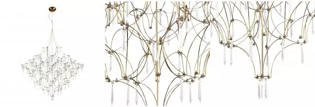 SL6601.203.114 Светильник подвесной ST-Luce Золотистый/Прозрачный LED 114*0,5W 3000K