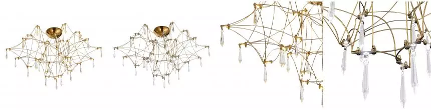 SL6601.202.78 Светильник потолочный ST-Luce Золотистый/Прозрачный LED 78*0,35W 3000K