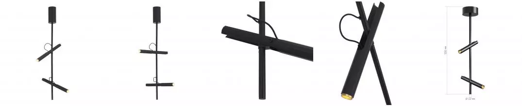 SL6210.403.02 Светильник подвесной ST-Luce Черный/Черный, Золотистый LED 2*3W 3000K