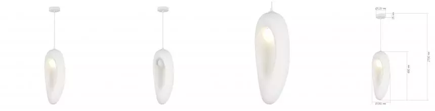 SL1522.533.01 Светильник подвесной ST-Luce белый/белый E27 1*60W