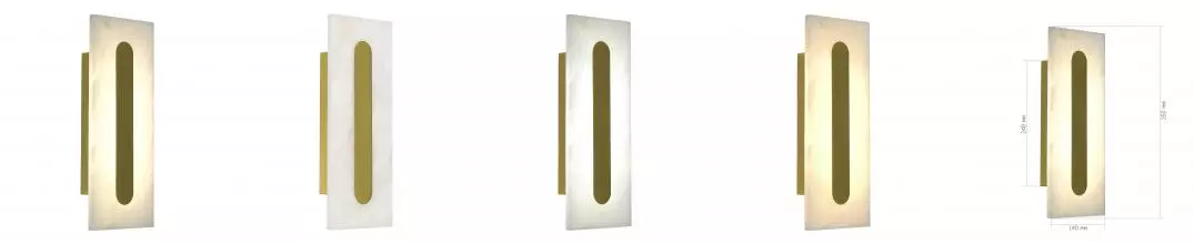 SL6139.221.01 Светильник настенный ST-Luce золотистый/белый LED 1*6W 3000K / 4000K / 6000K