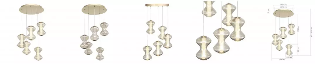 SL6136.233.01 Светильник подвесной ST-Luce золото/коньячный LED 1*28W 3000K SL6136.233.01 Светильник подвесной ST-Luce золото/коньячный LED 1*28W 3000K