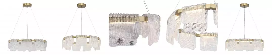 SL6021.203.54 Светильник подвесной ST-Luce золотистый/прозрачный LED 1*54W 3000K