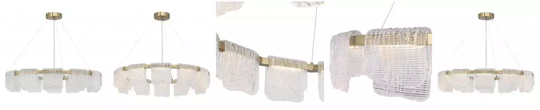 SL6021.203.66 Светильник подвесной ST-Luce золотистый/прозрачный LED 1*66W 3000K