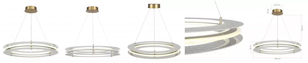 SL6245.203.01 Светильник подвесной ST-Luce золотистый/Прозрачный LED 1*40W 4000K