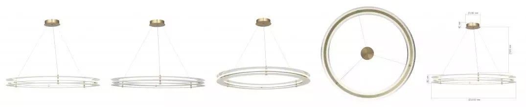 SL6245.213.01 Светильник подвесной ST-Luce золотистый/Прозрачный LED 1*70W 4000K