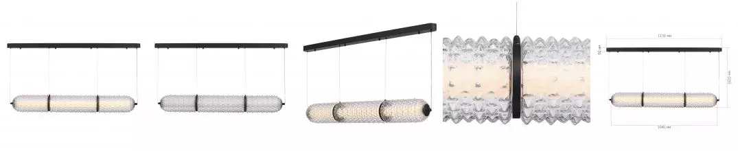 SL6144.413.01 Светильник подвесной ST-Luce чёрный/прозрачный LED 1*37W 4000K