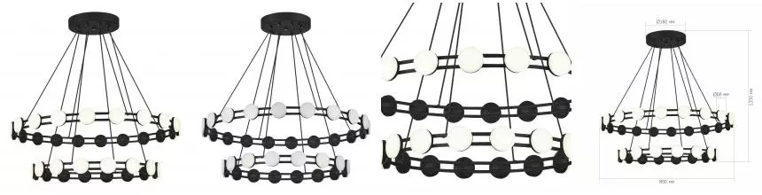 SL6610.403.36 Светильник подвесной ST-Luce чёрный/белый LED 1*70W 4000K