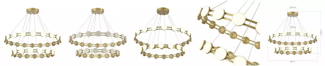 SL6610.203.36 Светильник подвесной ST-Luce золотистый/белый LED 1*70W 4000K