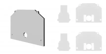 ST046.589.02 Торцевая заглушка (внешняя и внутрення 2+2шт)  ST-Luce Белый