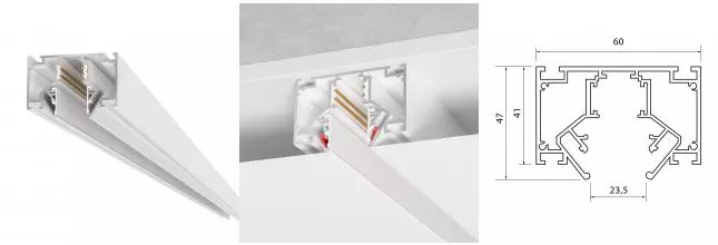 ST047.529.02 Профиль для монтажа SKYLINE 48 под натяжной потолок ST-Luce Белый Длина 2 000мм