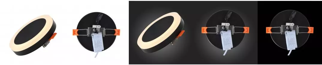 ST104.402.06 Светильник встраиваемый Черный LED 1*6W 3000K 468Lm Ra>80 120° IP20 D110xH20 170-240V