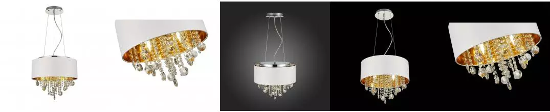 SL1350.503.04 Светильник подвесной ST-Luce Хром/Белый, Золотистый, Прозрачный E14 4*40W